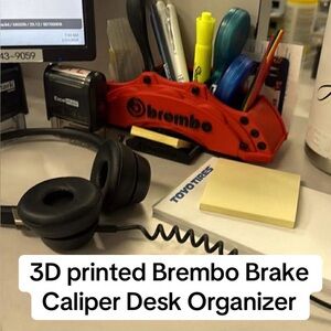 3D Printed Brembo Brake Caliper Desk Organizer